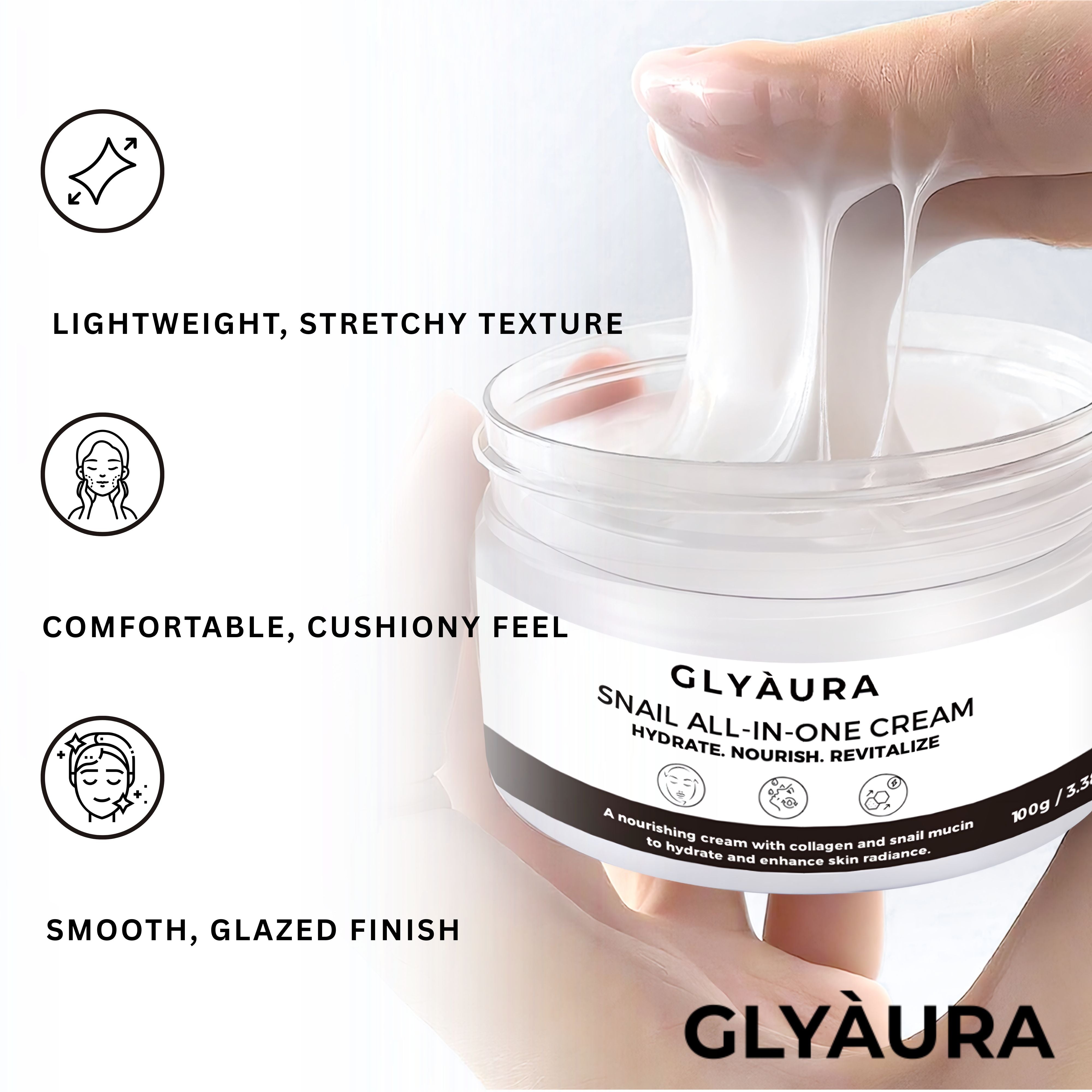 Snail All In One Cream – Snail Mucin & Collagen Moisturiser